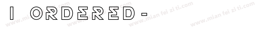 I ordered字体转换